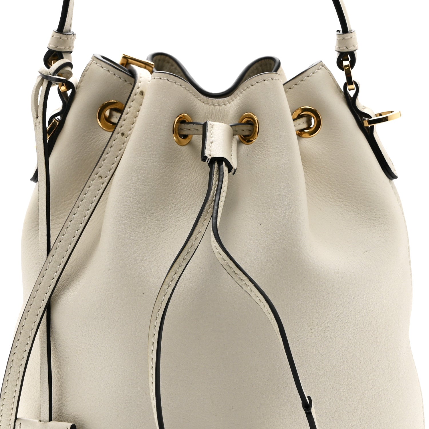 Prada Nappa Mini Re-Edition 1978 Bucket Bag  White 8 of 11