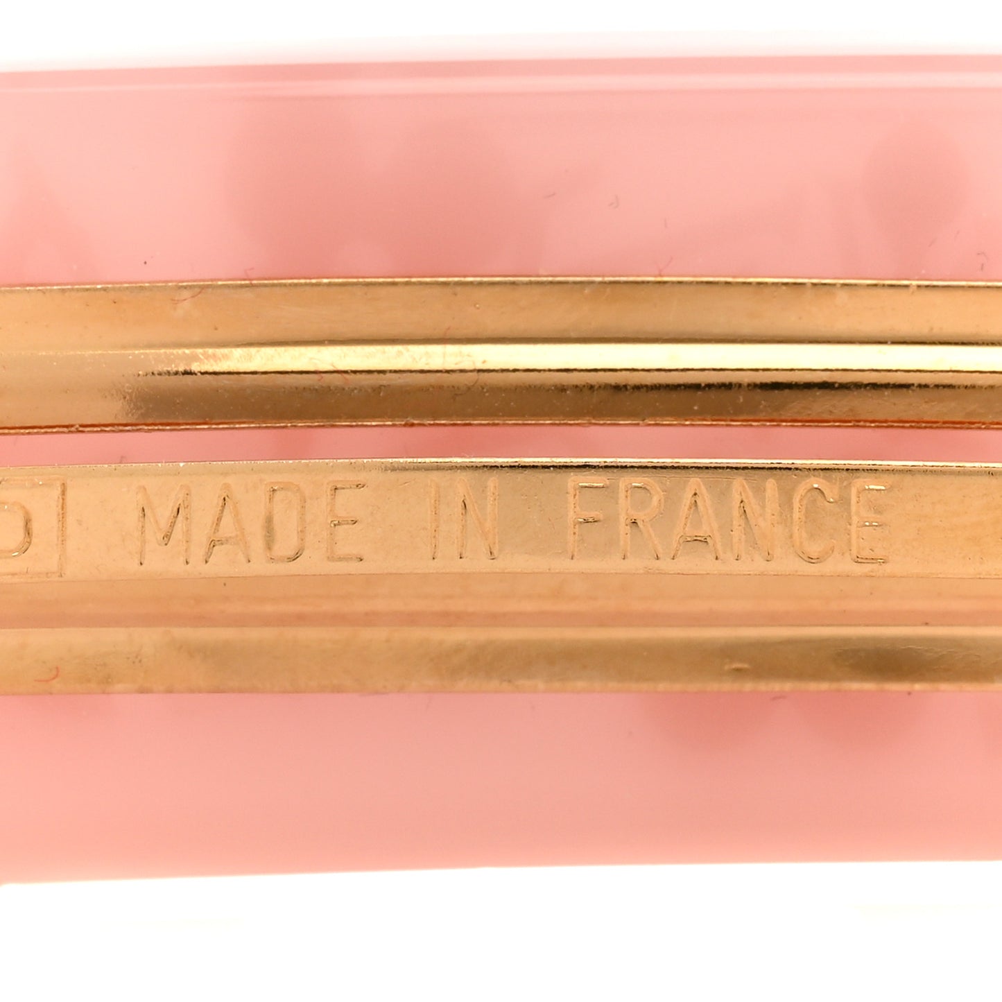 Resin Swarovski Crystal Inclusion Barrette GM Rose