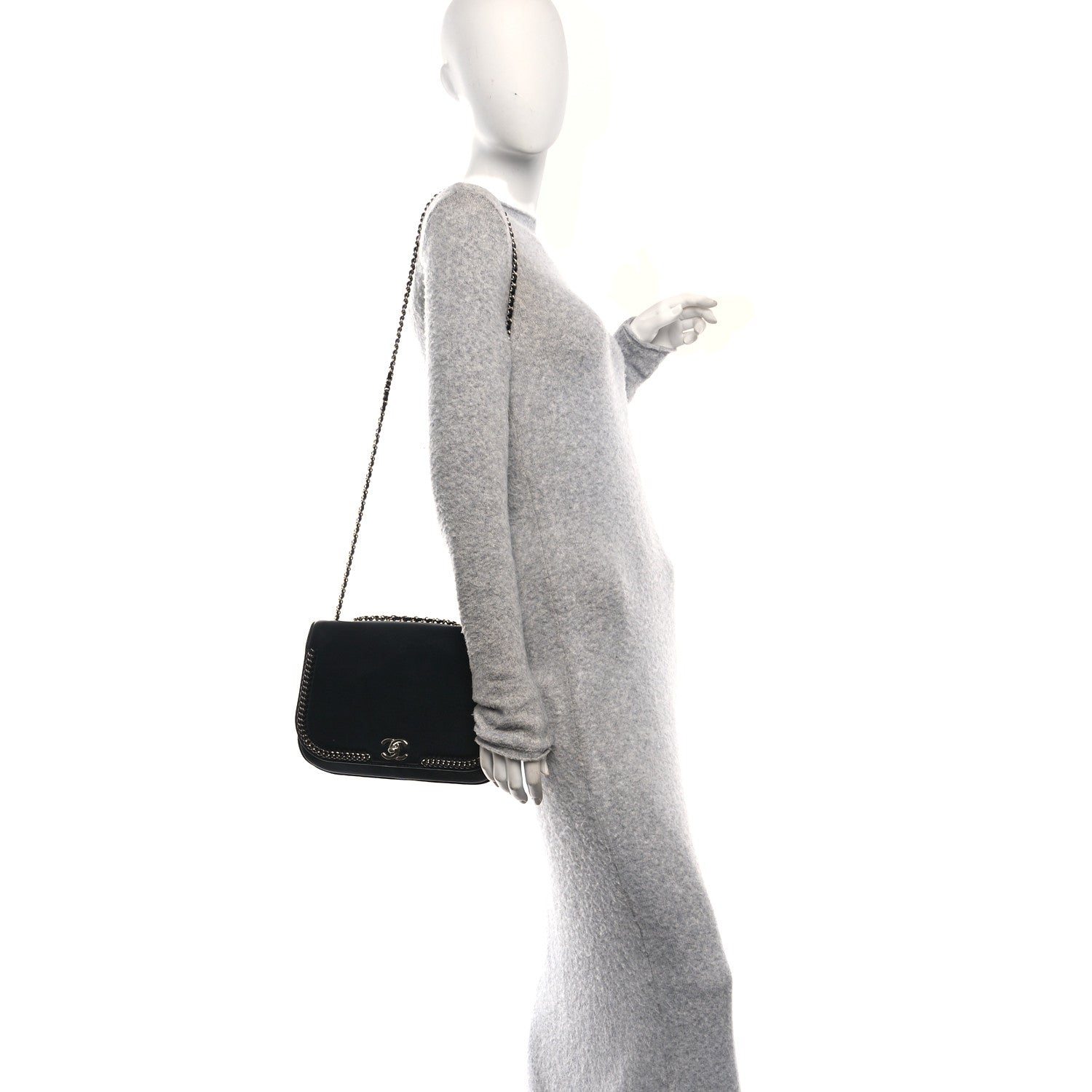 Chanel Calfskin Braided Small Chic Flap Black 2 of 10