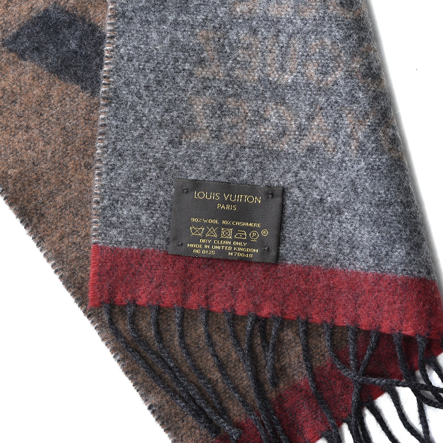 Louis Vuitton Wool Cashmere Echarpe LV City Scarf 3 of 3