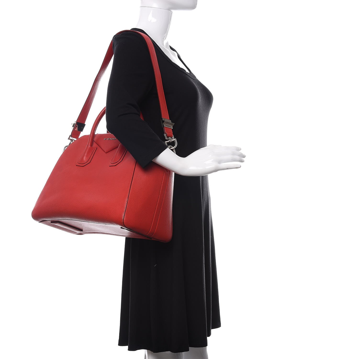 Givenchy Sugar Goatskin Medium Antigona Red 2 of 10