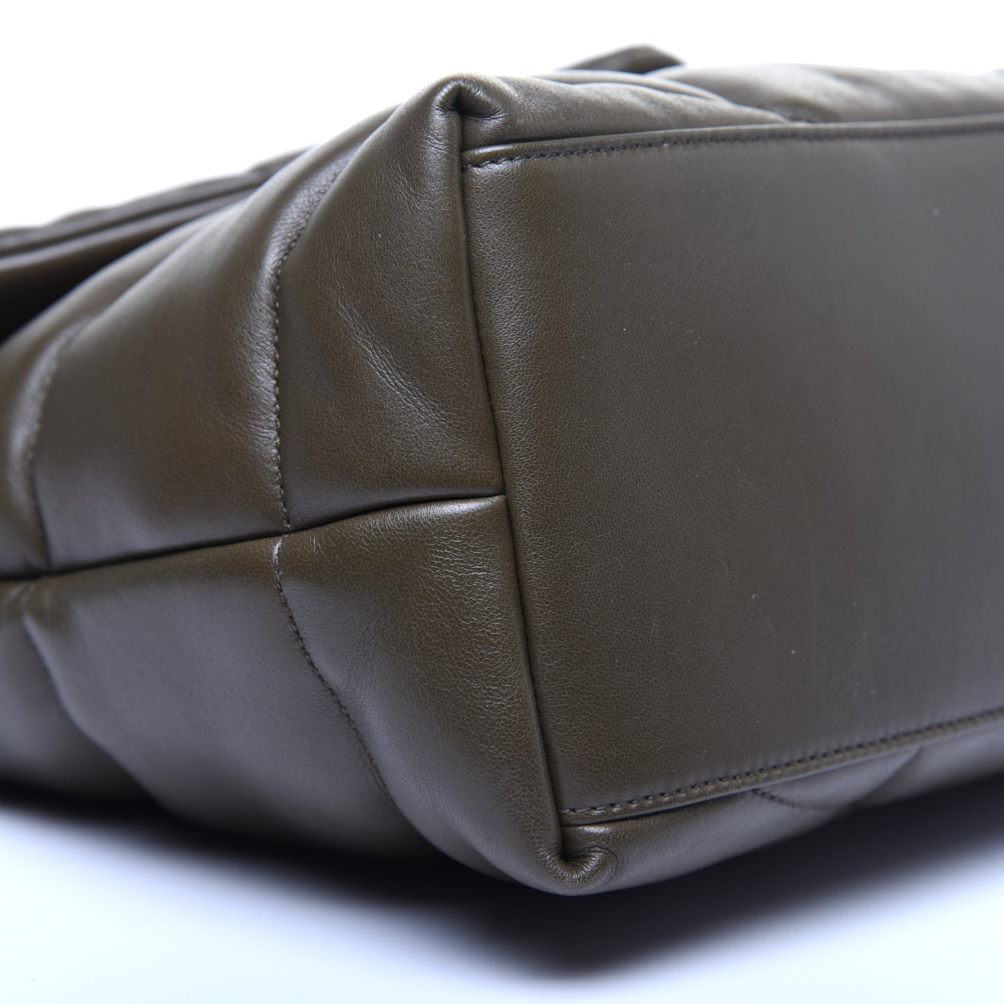 Lambskin Quilted Medium Loulou Puffer Monogram Chain Satchel Seaweed