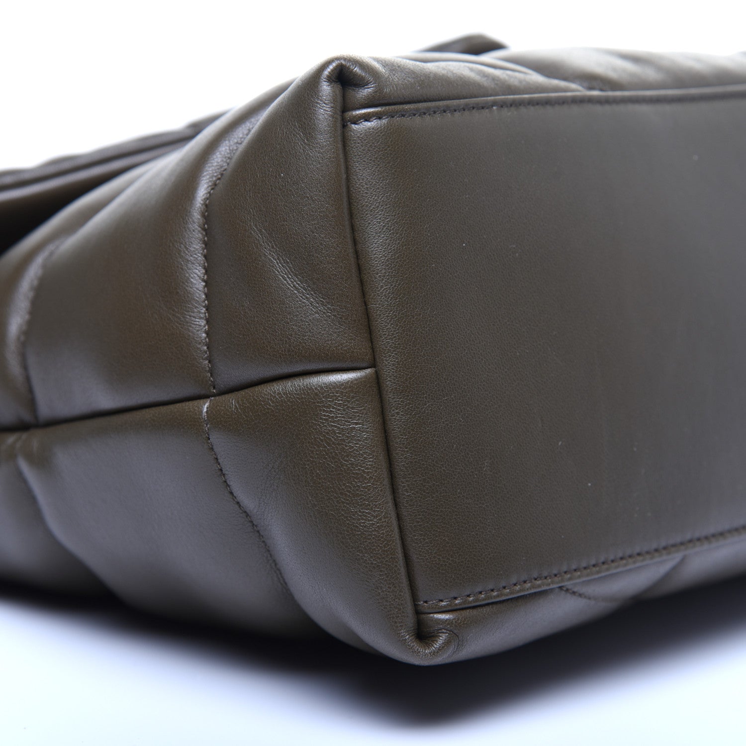 Saint Laurent Lambskin Quilted Medium Loulou Puffer Monogram Chain Satchel Seaweed 6 of 12