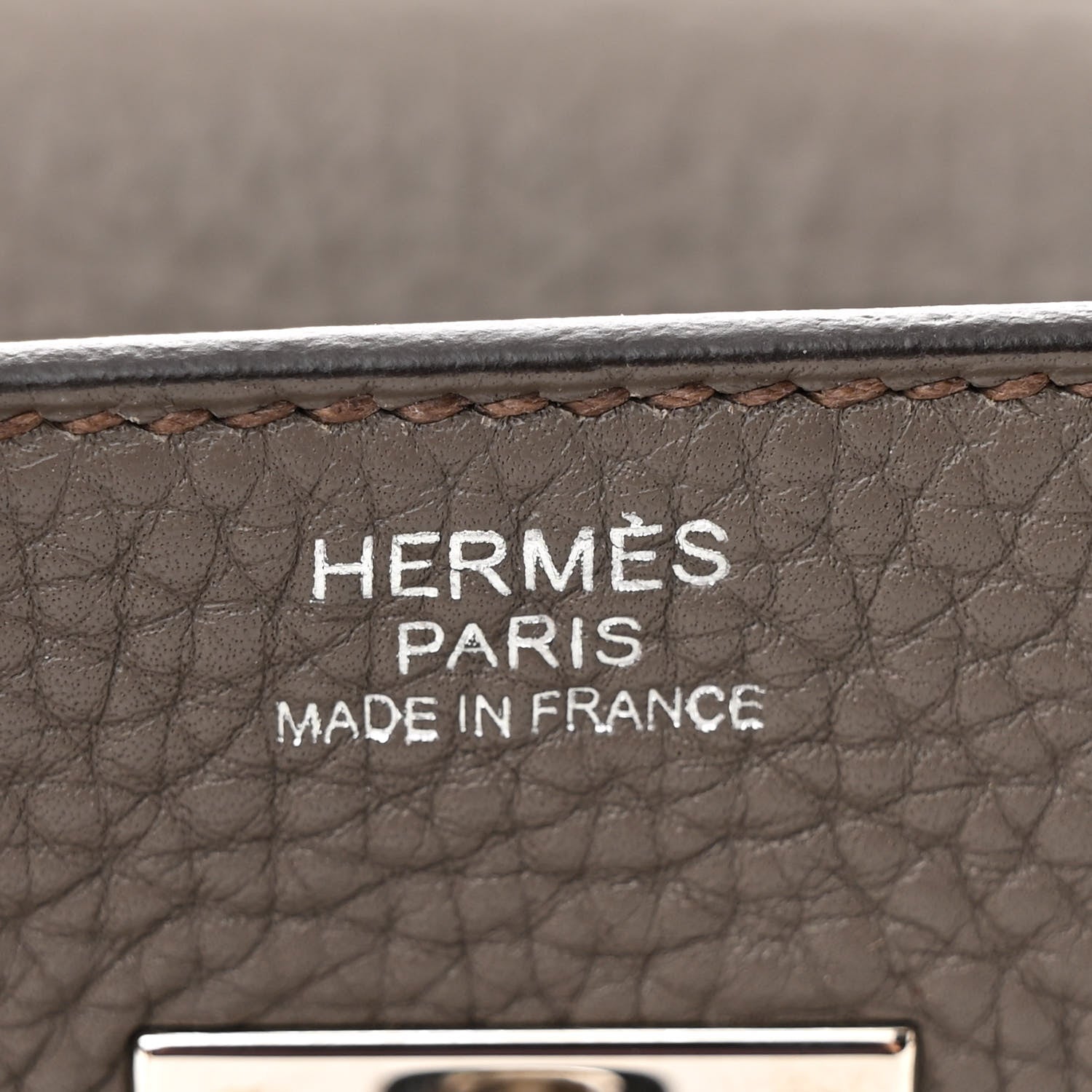 Hermes Taurillon Clemence Birkin 30 Etain 6 of 15