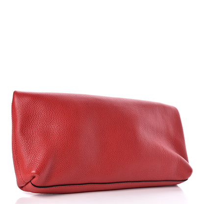 Alexander McQueen Grainy Calfskin Padlock Skull Clutch Red 3 of 7