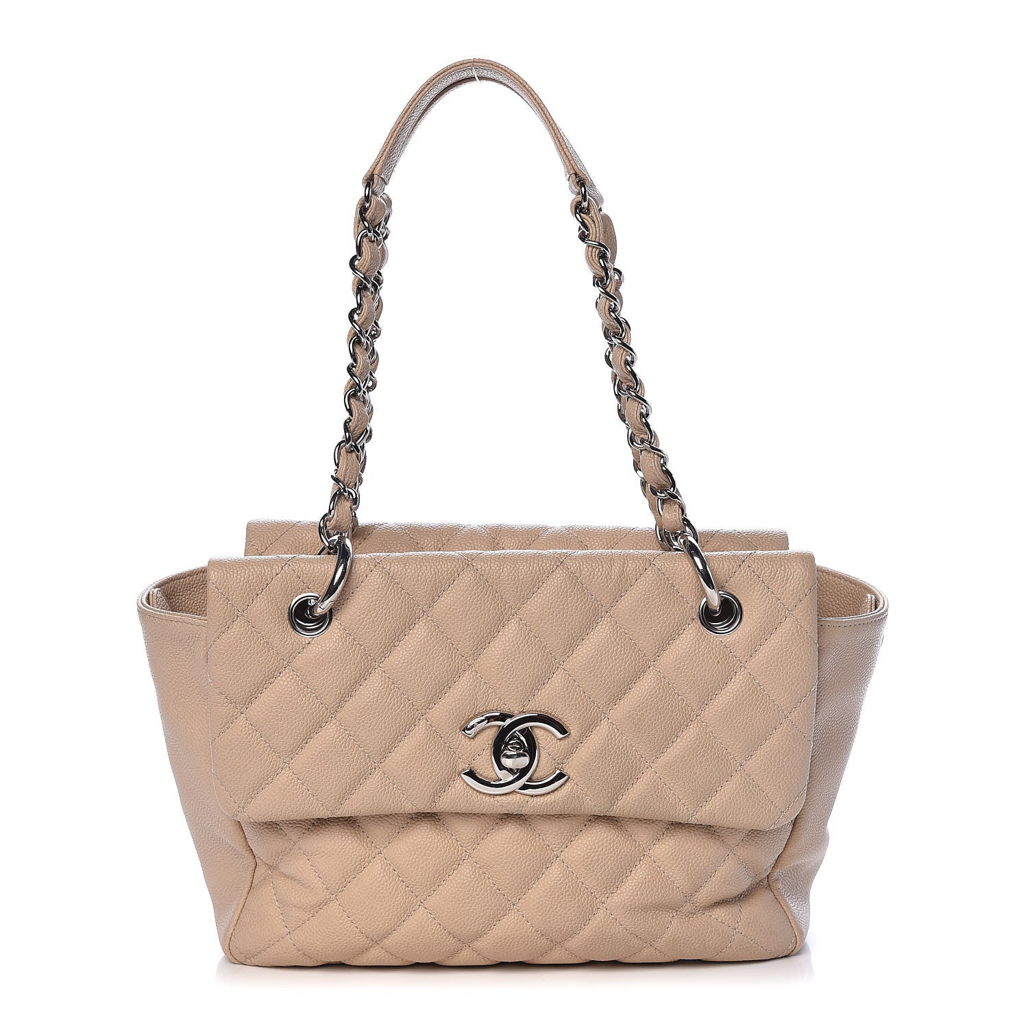 Chanel Caviar Quilted Easy Zip Tote Beige 1 of 11
