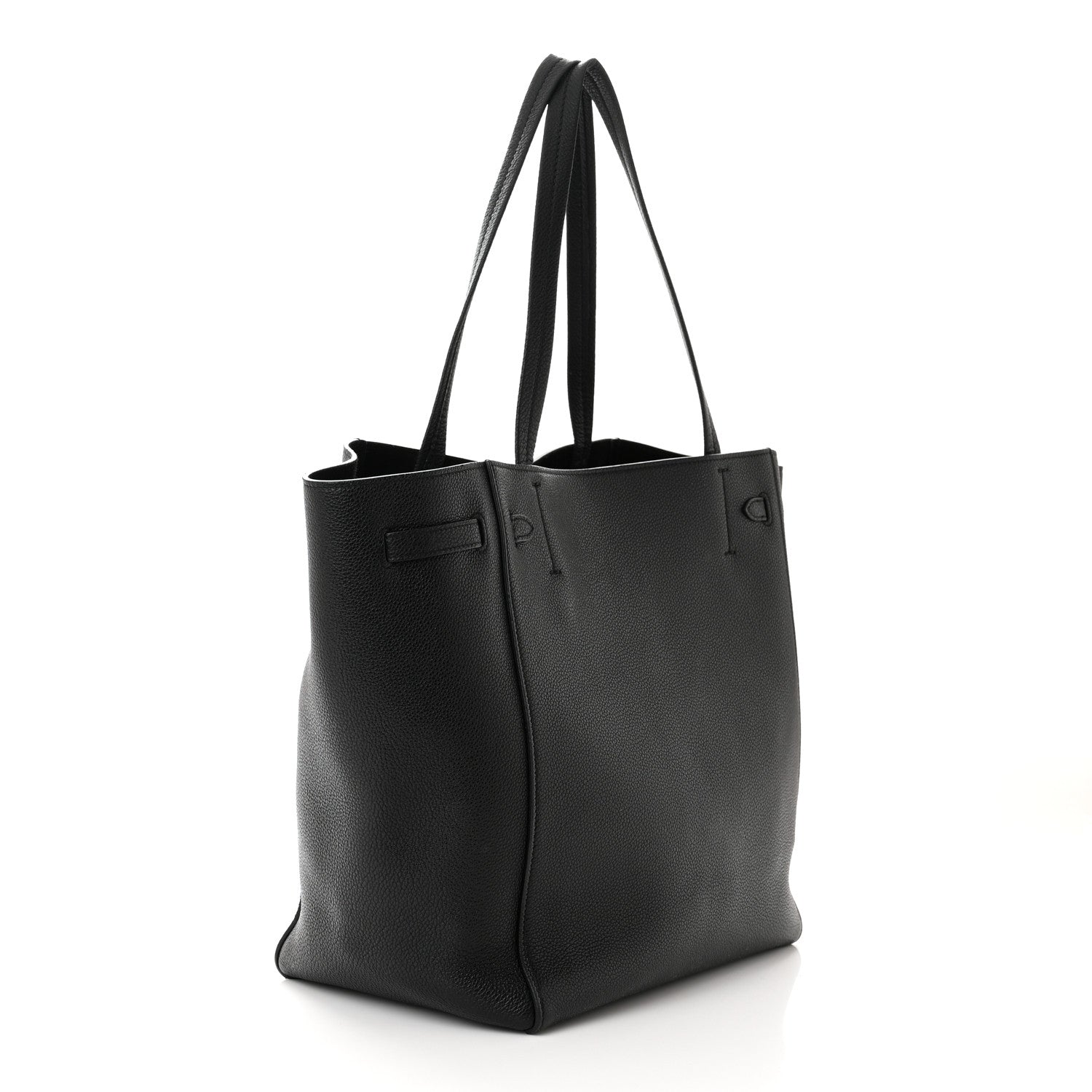 Celine Soft Grained Calfskin Medium Belt Cabas Phantom Black 3 of 11
