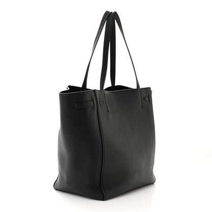 Celine Soft Grained Calfskin Medium Belt Cabas Phantom Black 3 of 11