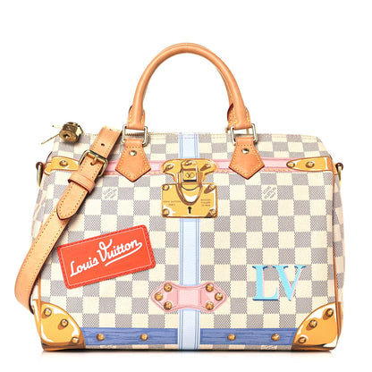 Louis Vuitton Damier Azur Summer Trunks Speedy Bandouliere 30 1 of 13