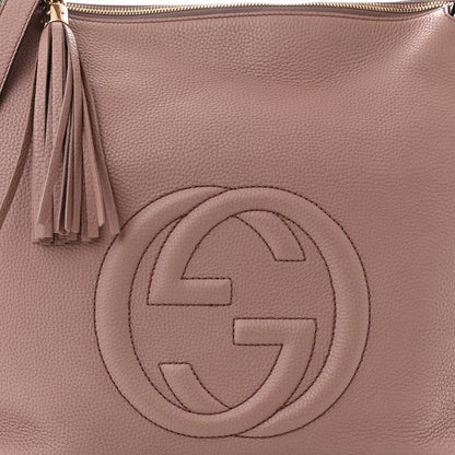 Gucci Pebbled Calfskin Large Soho Hobo Camelia 8 of 10