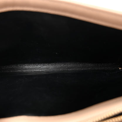 Saint Laurent Grain De Poudre Mixed Matelasse Triquilt Monogram Chain Wallet Dark Beige 5 of 11