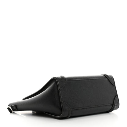 Celine Drummed Calfskin Nano Luggage Black 4 of 12