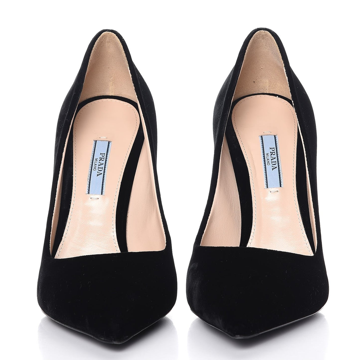 Velvet Pointed Toe Pumps 40 Black