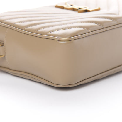 Saint Laurent Calfskin Matelasse Monogram Lou Camera Bag Dark Latte 9 of 13