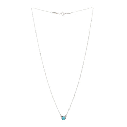 Tiffany Sterling Silver Turquoise Elsa Peretti Color by the Yard Pendant Necklace 3 of 4