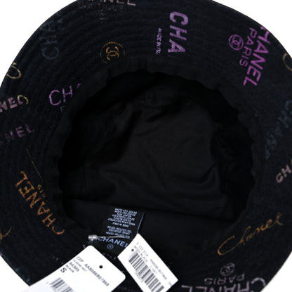 Chanel Denim Mood Cloche Bucket Hat S Black 5 of 6