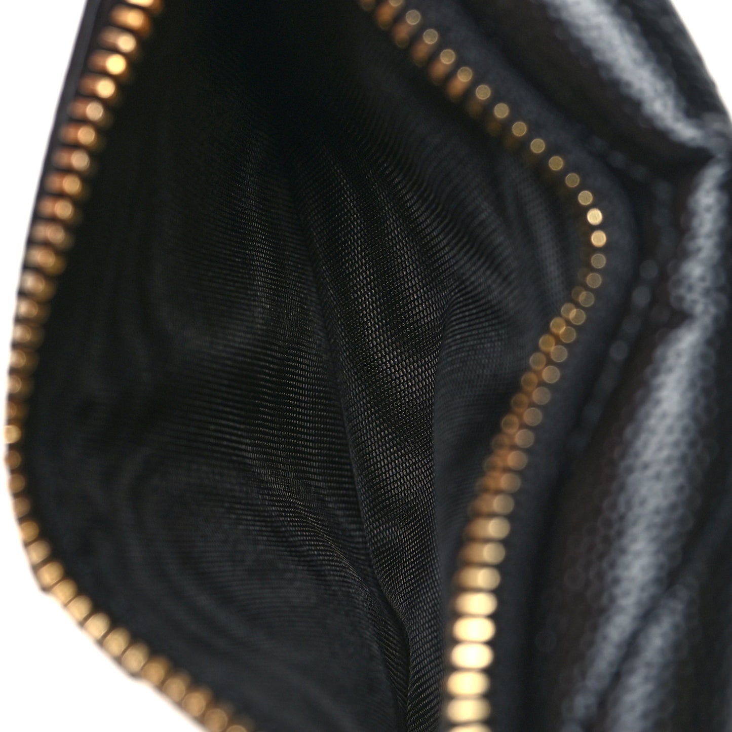 Grain De Poudre Matelasse Chevron Monogram Compact Wallet Black