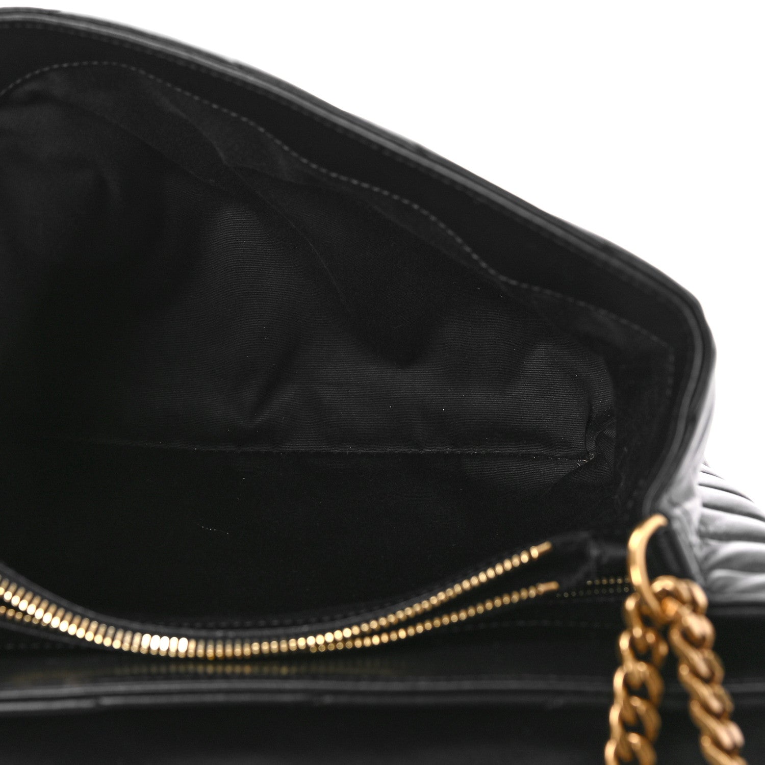 Saint Laurent Calfskin Y Quilted Monogram Medium Loulou Chain Satchel Black 5 of 7