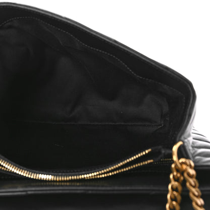 Saint Laurent Calfskin Y Quilted Monogram Medium Loulou Chain Satchel Black 5 of 7