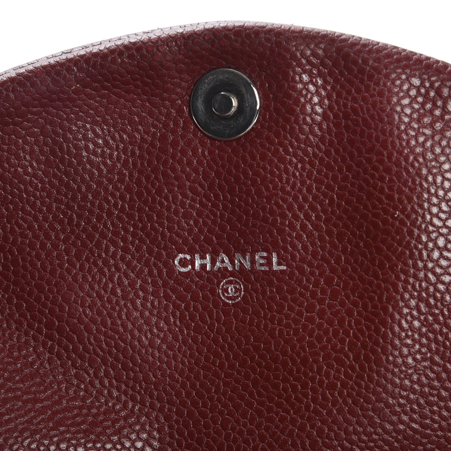 Chanel Caviar Half Moon Wallet On Chain WOC Dark Red 6 of 14