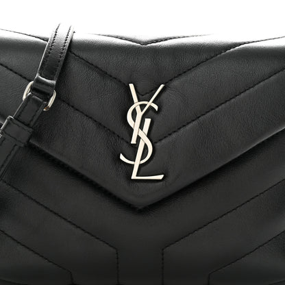 Saint Laurent Calfskin Y Quilted Monogram Toy Loulou Crossbody Bag Black 7 of 9