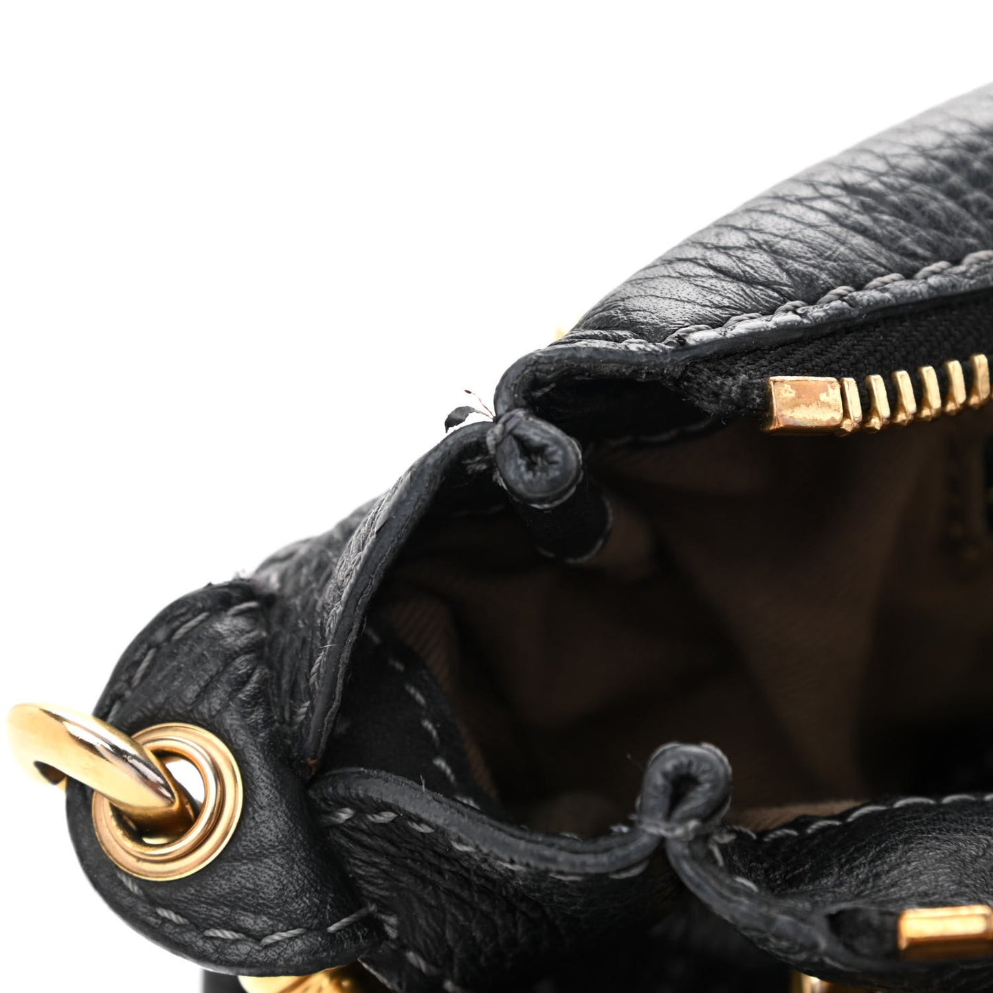 Calfskin Medium Marcie Satchel Black