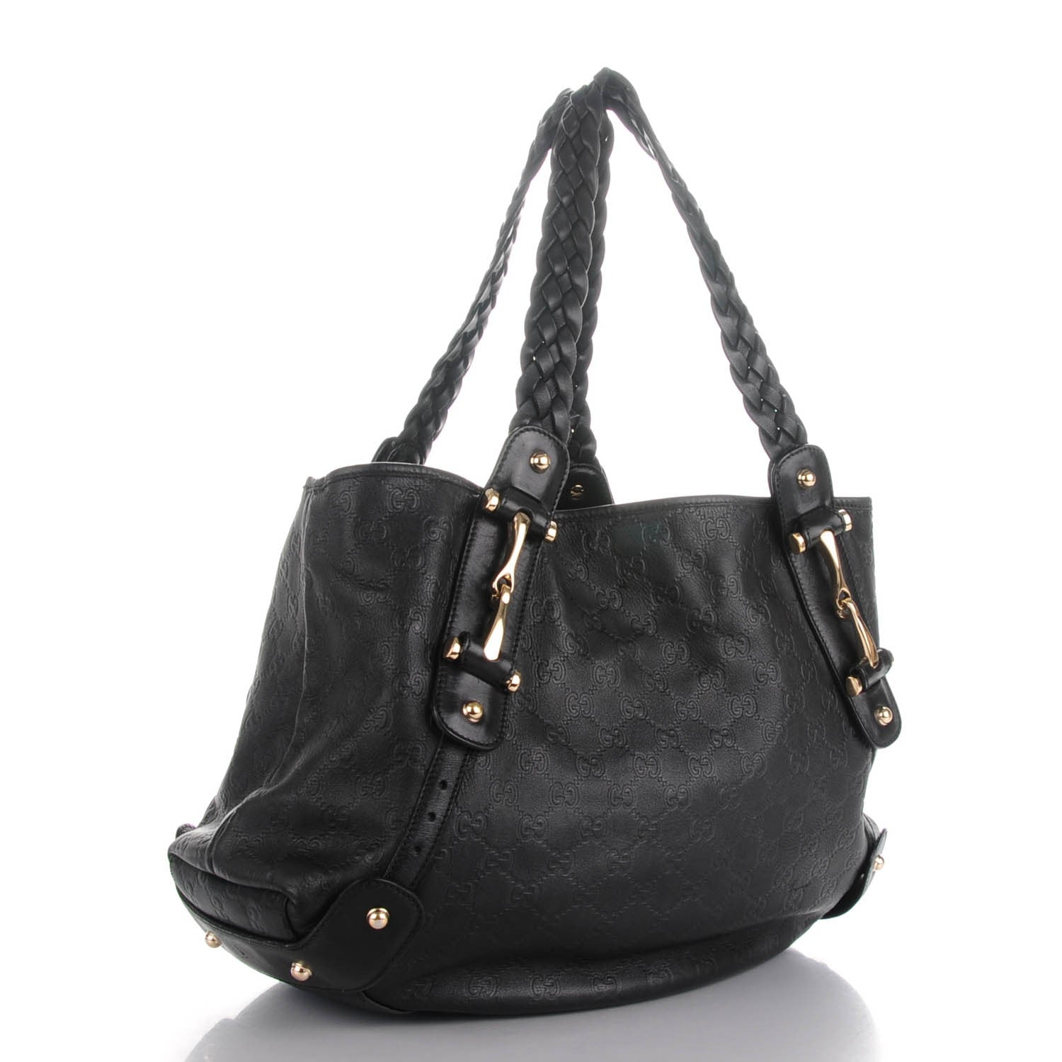 Gucci Guccissima Medium Pelham Shoulder Bag Black 3 of 8
