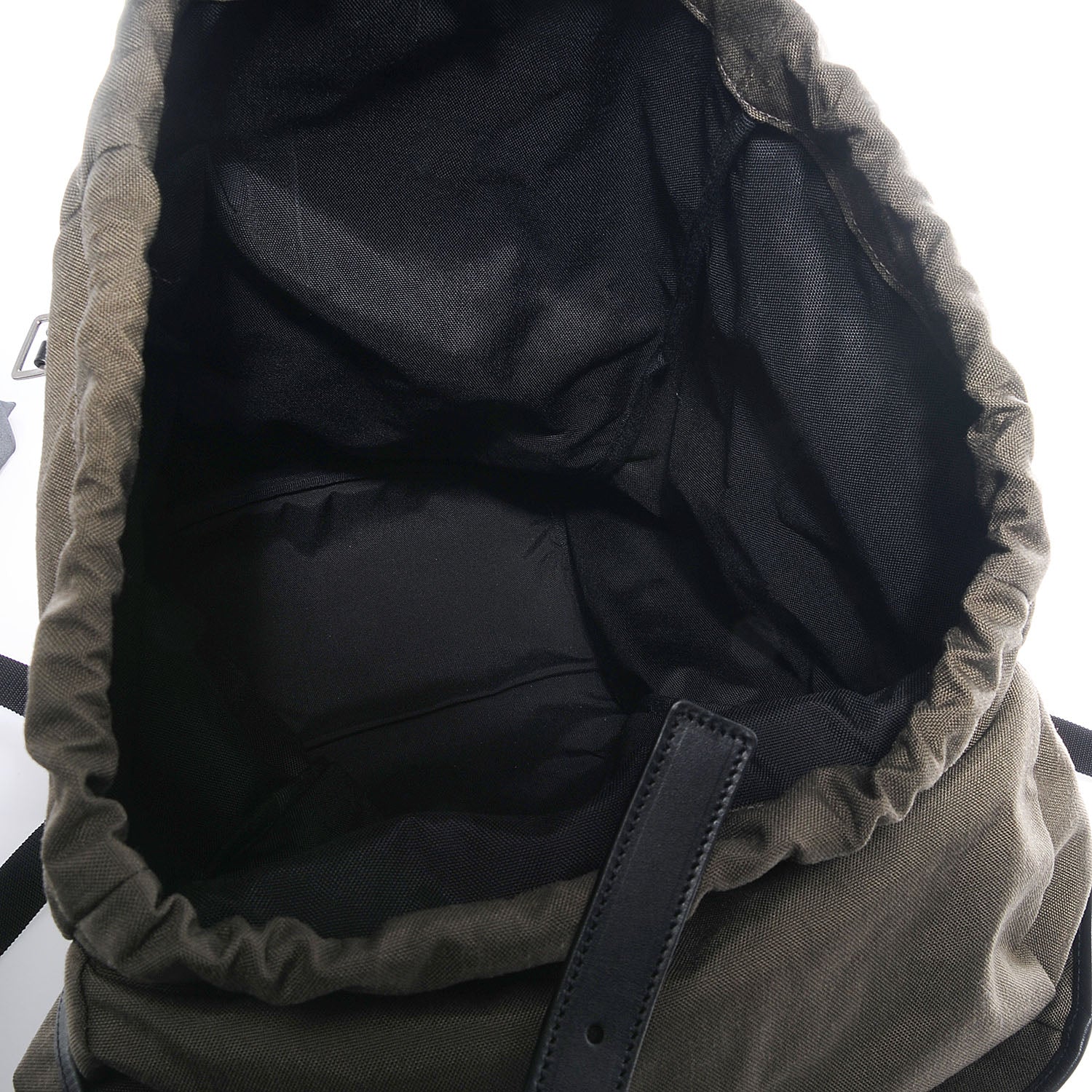 Saint Laurent Canvas Hunting Rucksack Backpack Khaki 5 of 7