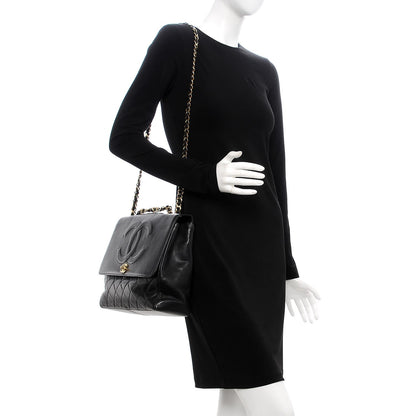 Chanel Lambskin Quilted XL Jumbo Single Flap Black 3 of 21