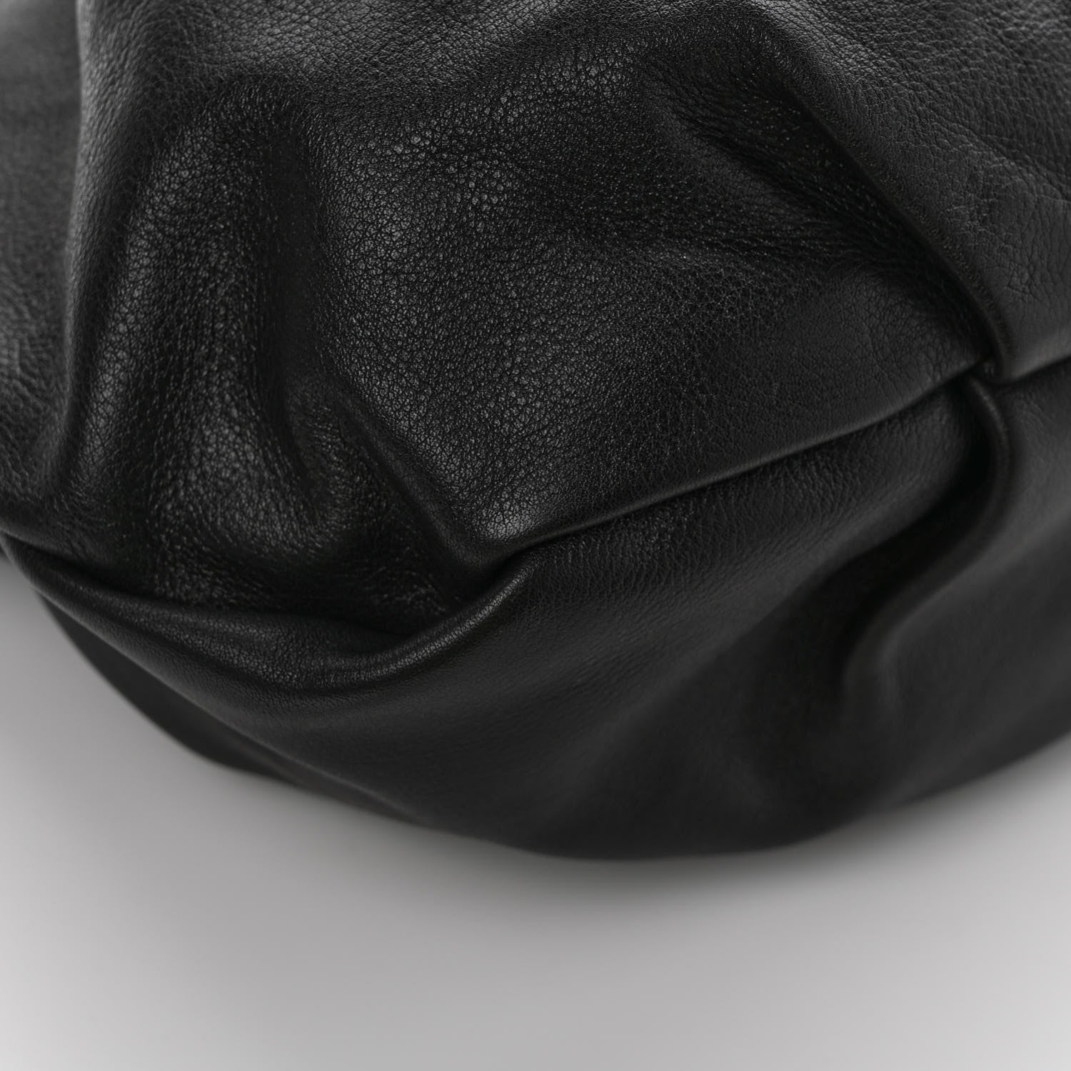 Prada Soft Calfskin Pleated Shoulder Bag Black 8 of 9