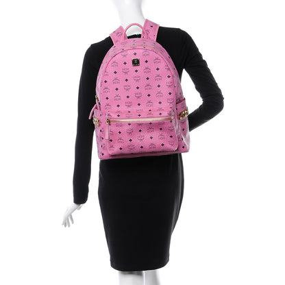 MCM Visetos Medium Side Studs Stark Backpack Pink 2 of 12