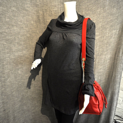 Chanel Lambskin CC Drawstring Bag Red 2 of 10