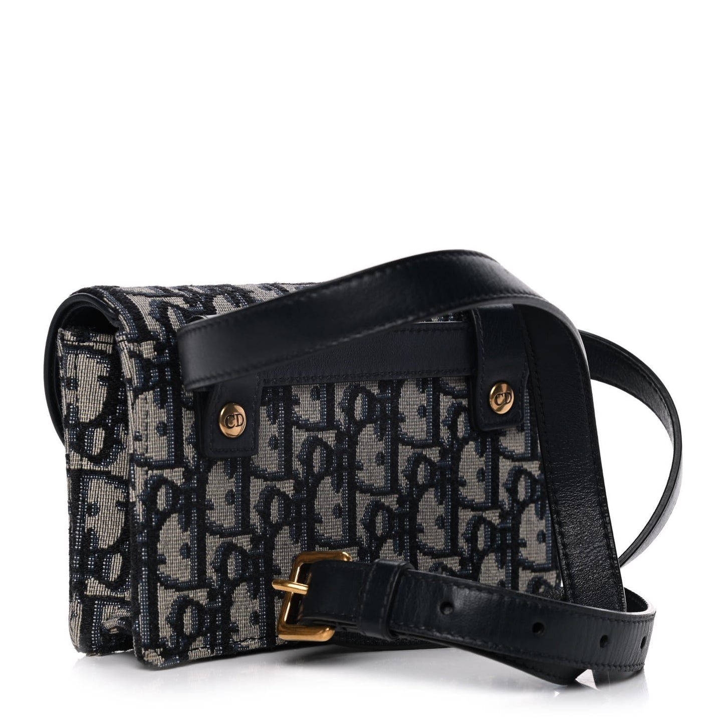 Oblique Saddle Belt Bag Blue