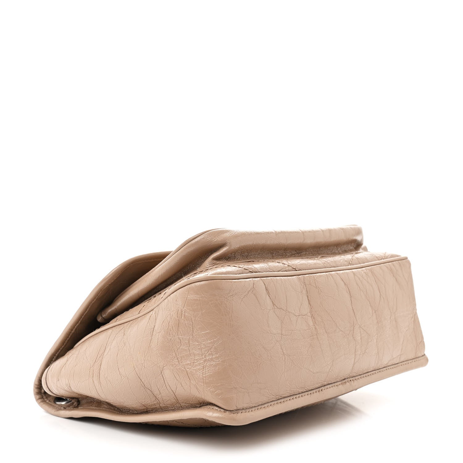 Saint Laurent Crinkled Calfskin Matelasse Monogram Medium Niki Chain Satchel Light Taupe 4 of 10