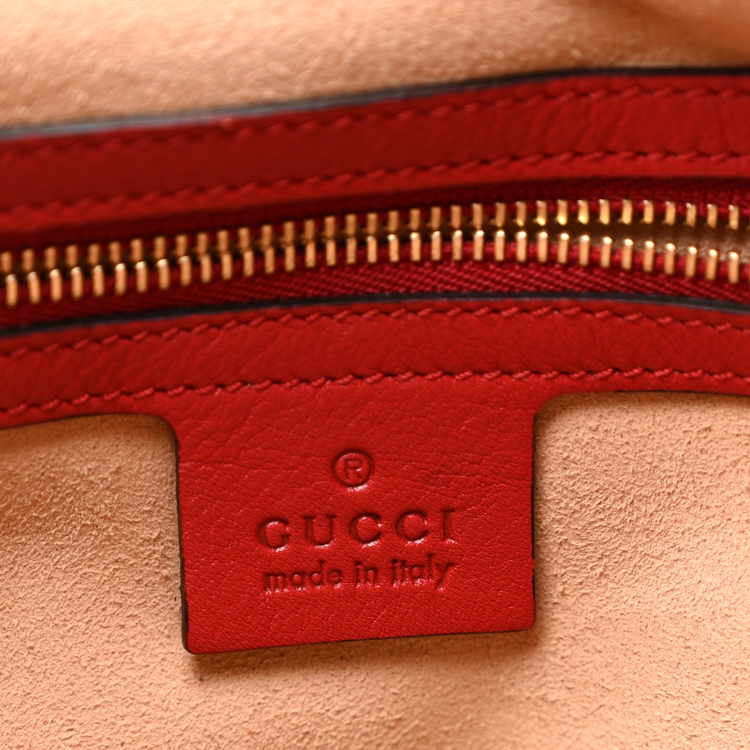 Gucci Apollo Calfskin GG Dadini Embroidered Chain Hobo Hibiscus Red 6 of 11