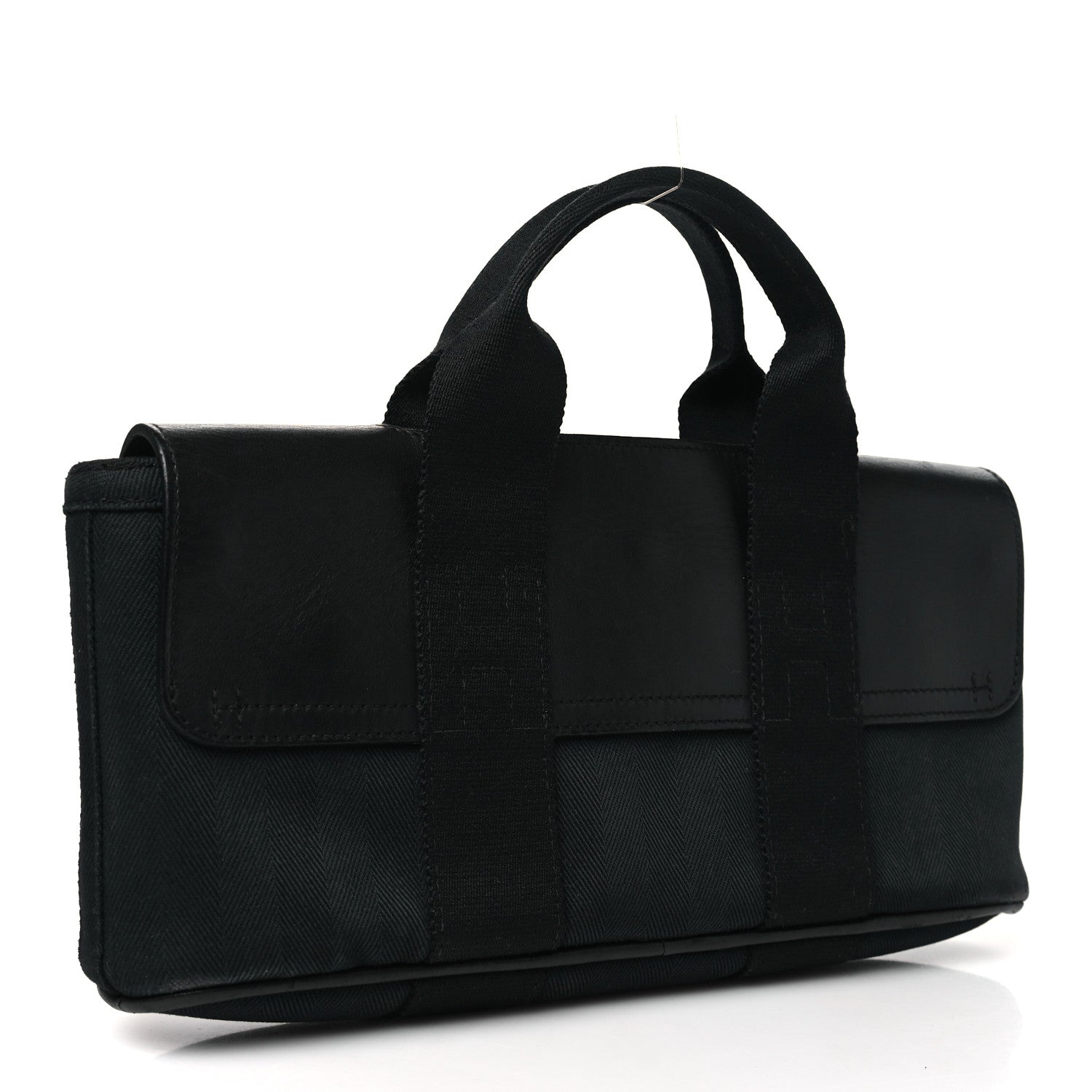 Hermes Chevron Herringbone Swift Long Valparaiso PM Black 4 of 10