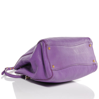 Miu Miu Leather Vitello Tote Purple 4 of 7