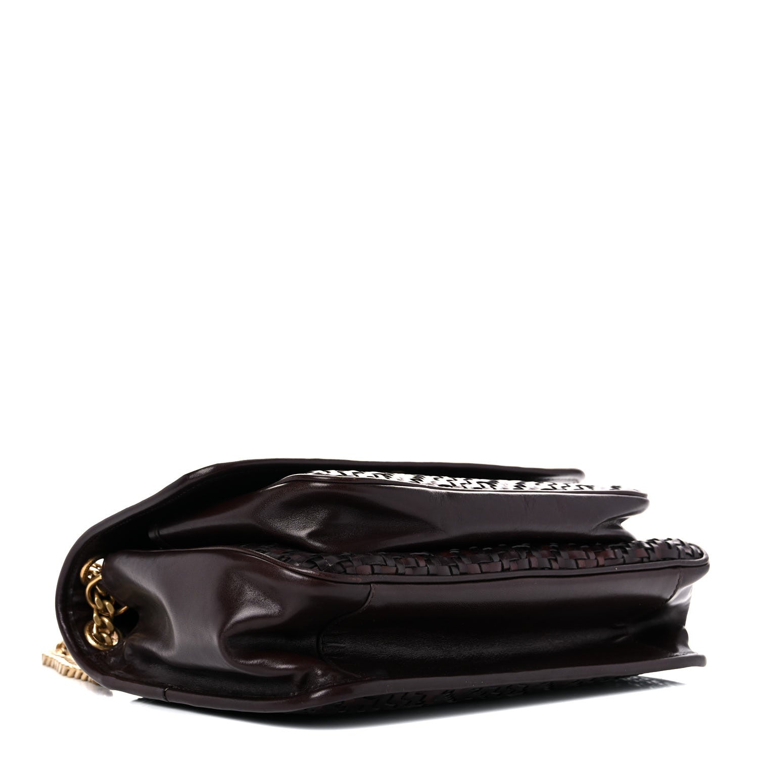 Saint Laurent Vegetal Cloud Tressage Monogram Medium Niki Chain Satchel Burnt Brown 4 of 18
