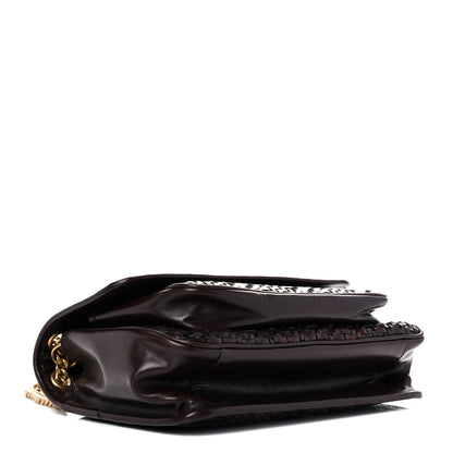 Saint Laurent Vegetal Cloud Tressage Monogram Medium Niki Chain Satchel Burnt Brown 4 of 18