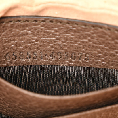 Gucci GG Supreme Monogram Textured Calfskin Web Mini Ophidia Half Moon Hobo Beige Ebony New Acero 7 of 10
