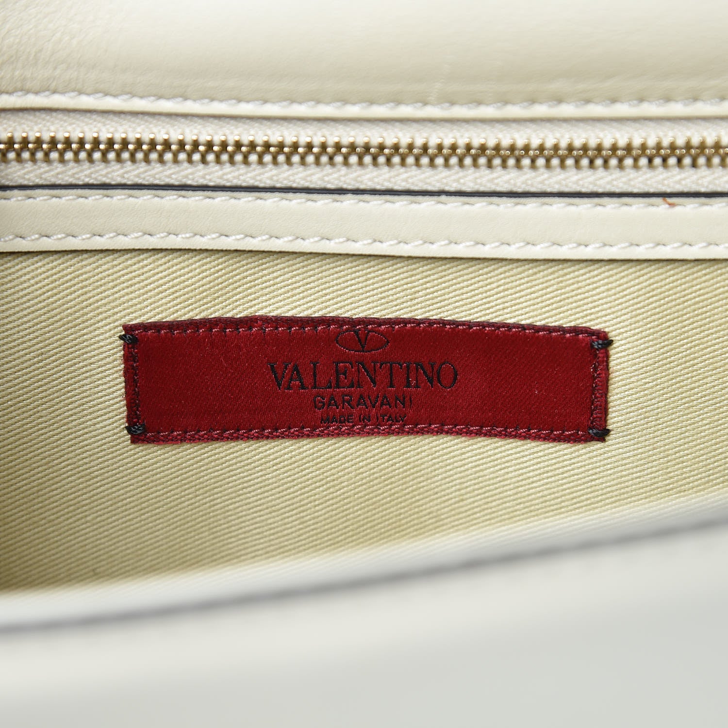Valentino Garavani Vitello Medium Glam Lock Rockstud Flap Light Ivory 6 of 8