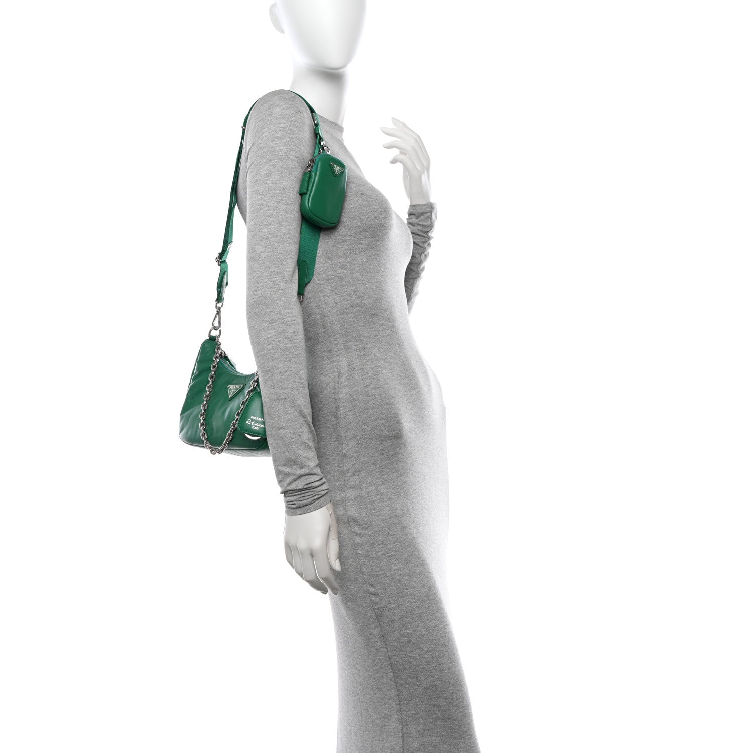 Prada Nappa Soft Padded Re-Edition 2005 Shoulder Bag Mango 2 of 10