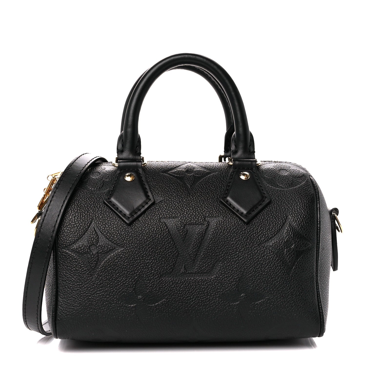 Louis Vuitton Empreinte Monogram Giant Speedy Bandouliere 20 Black 1 of 11