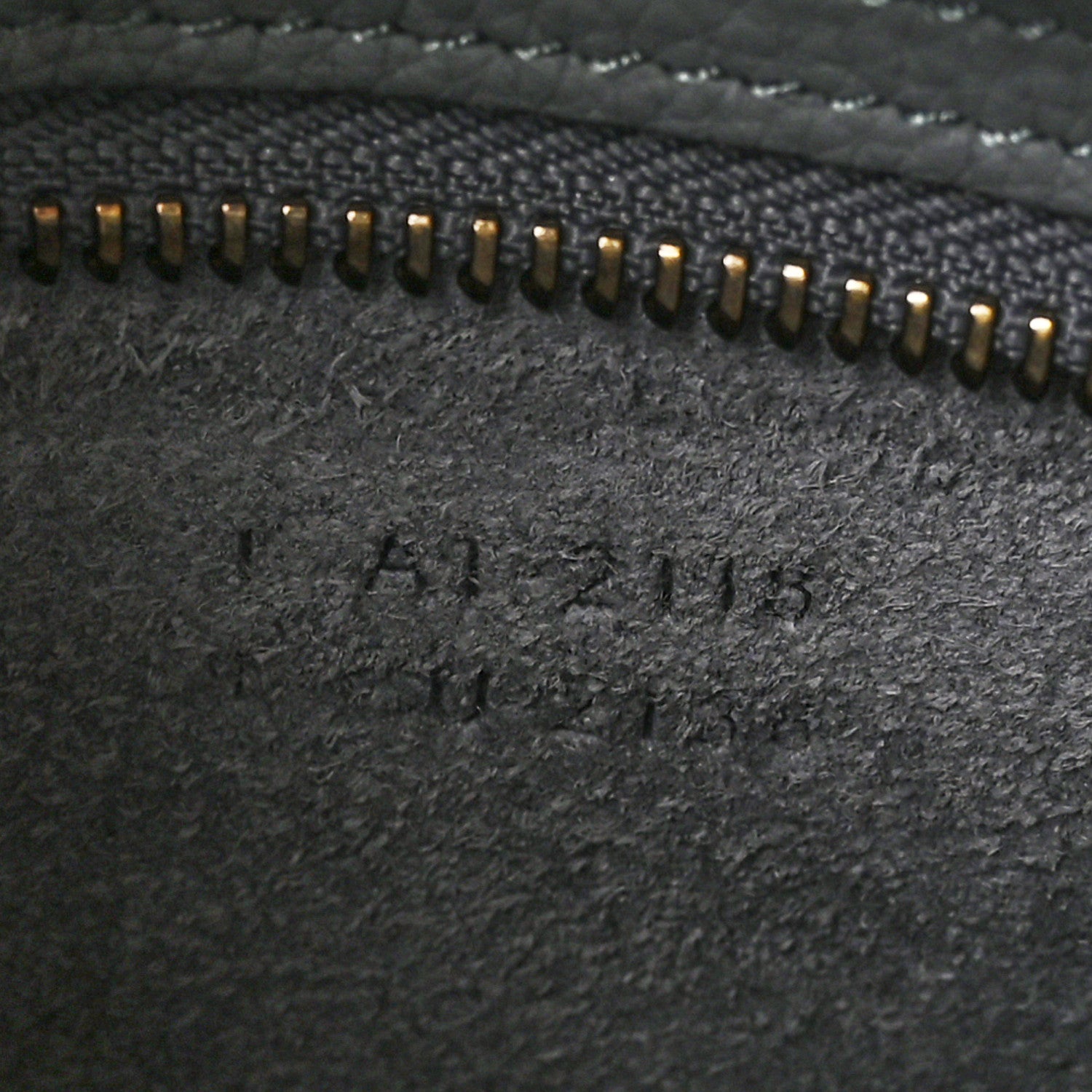 Celine Baby Drummed Calfskin Micro Luggage Kohl 6 of 10