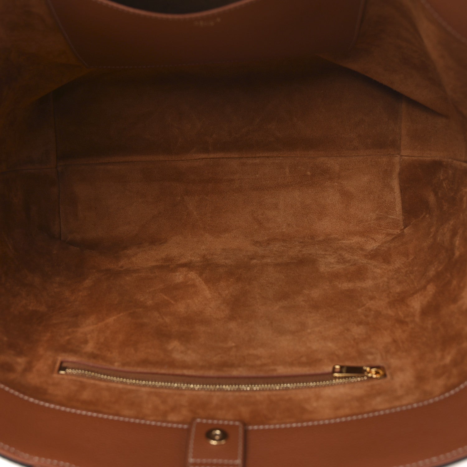 Celine Grained Calfskin Triomphe Medium Cabas Anais Tan 5 of 9