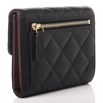 Chanel Caviar Quilted Compact Flap Wallet Black 3 of 8