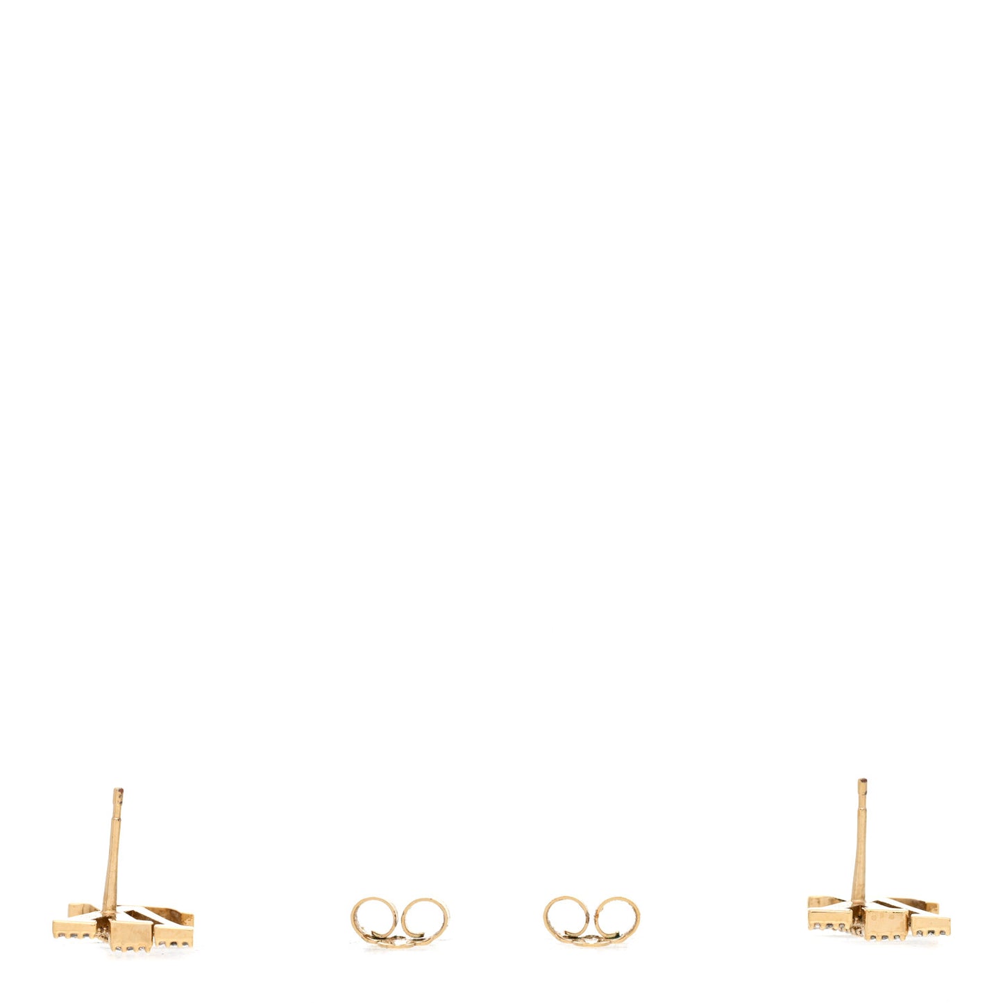 Metal Crystal LV Iconic Earrings Gold