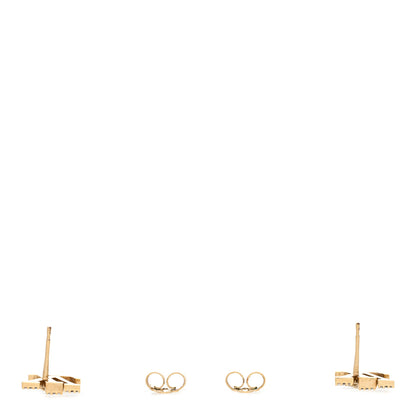 Louis Vuitton Metal Crystal LV Iconic Earrings Gold 3 of 5