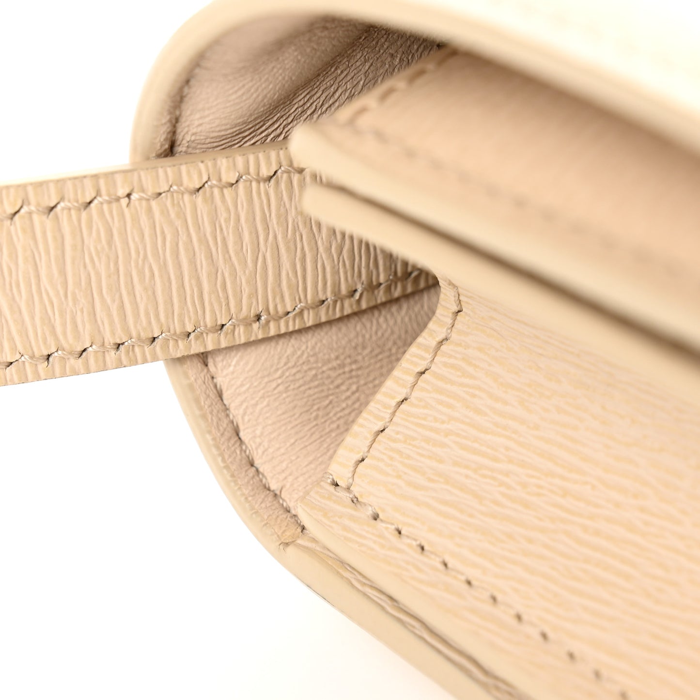 Liege Calfskin Medium Classic Box Flap Bag Cream