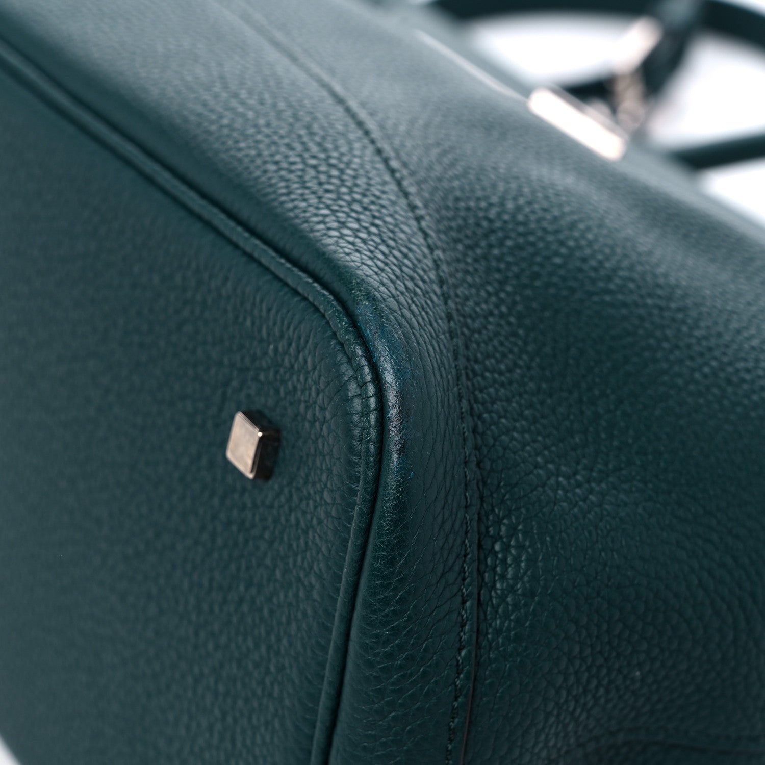 Moynat Taurillon Blush Calfskin Gabby MM Peacock 8 of 11